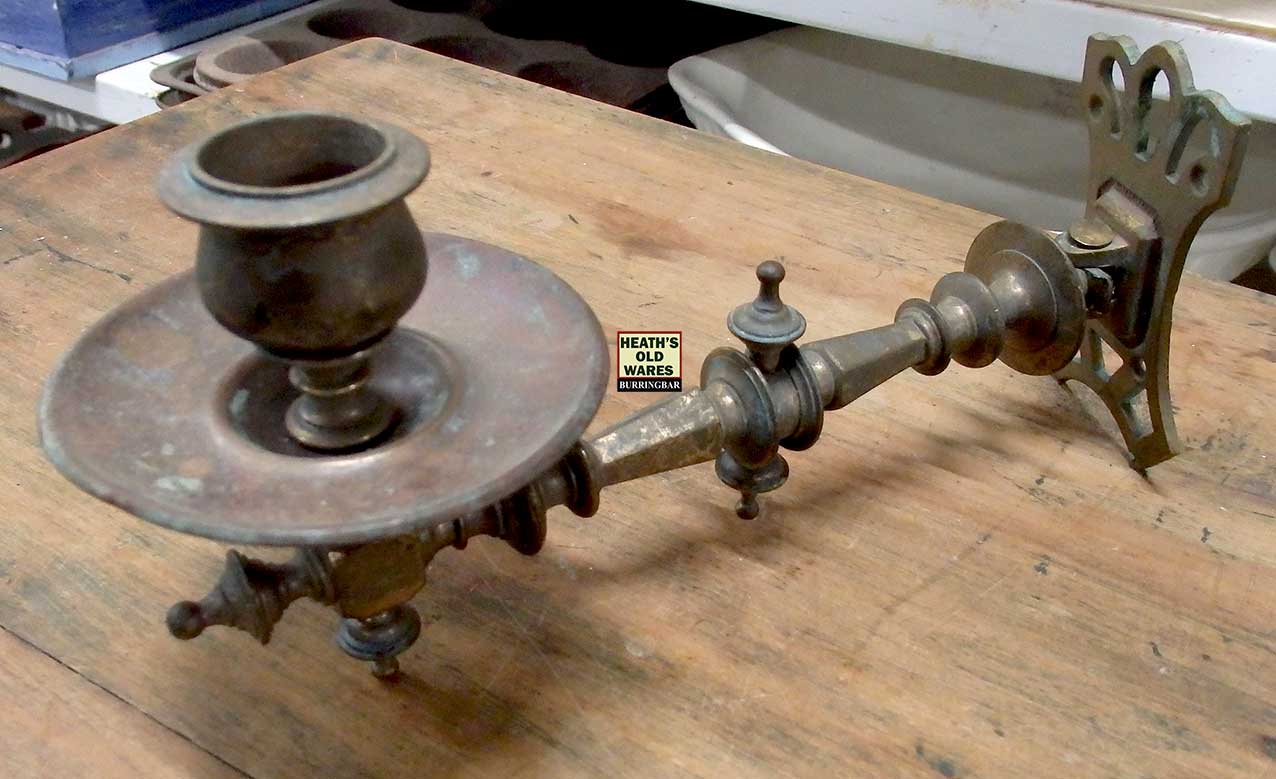 Antique Brass candle wall sconce for sale at Heaths Old Wares, Collectables, Antiques & Industrial Antiques, 19-21 Broadway, Burringbar NSW 2483 Ph 0266771181 open 7 days